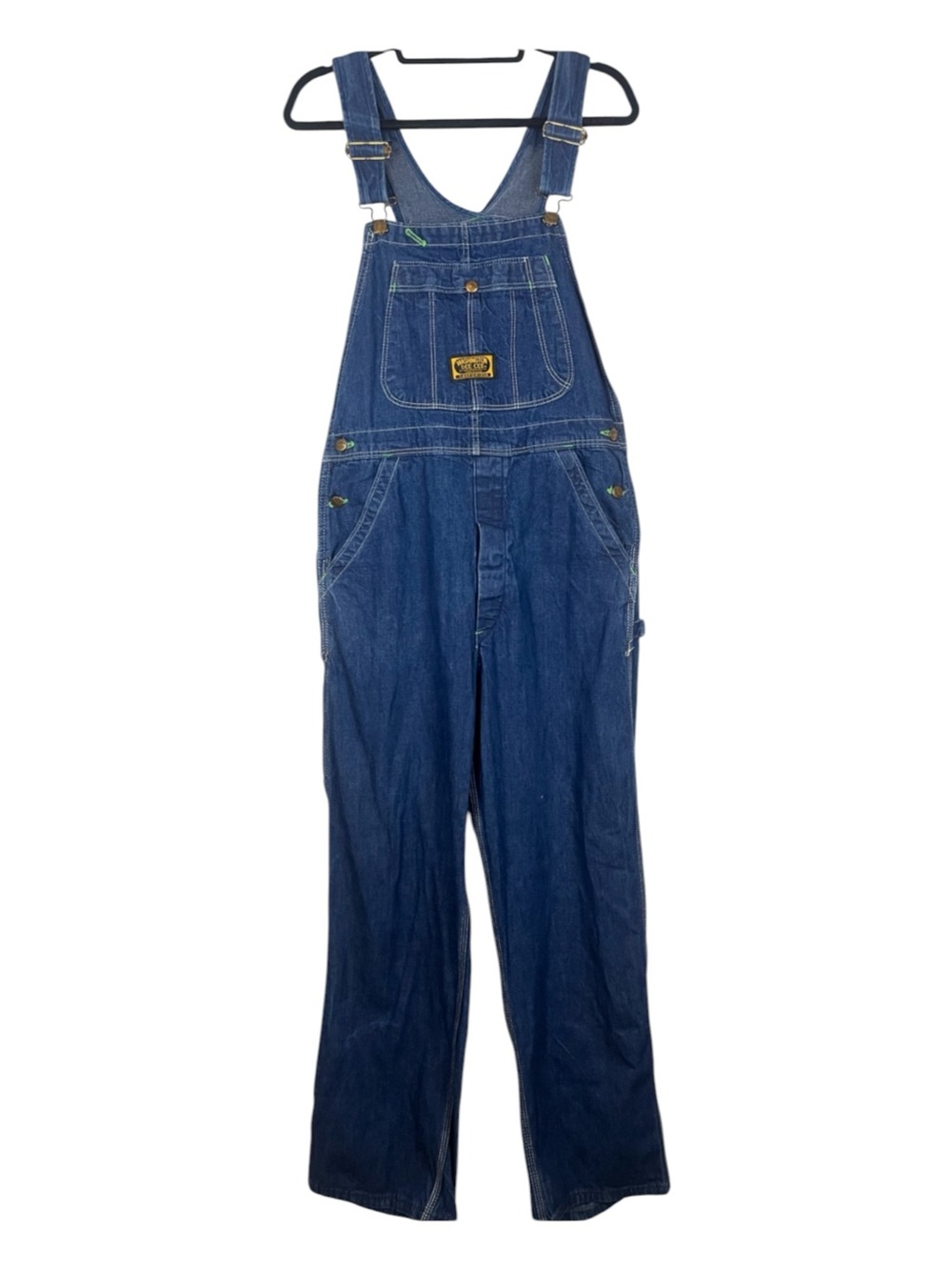 Vintage Dee Cee Bib Overalls Size 32 Dark Denim Classic Timeless Workwear Artist